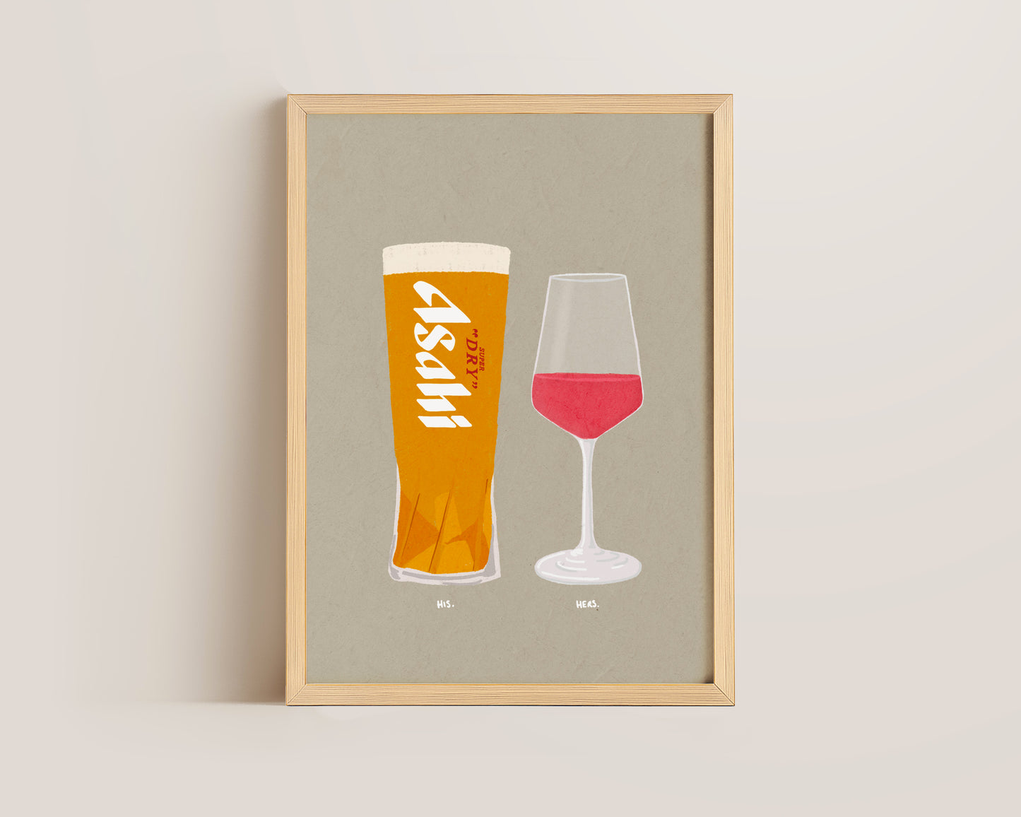 Asahi & Rose Print
