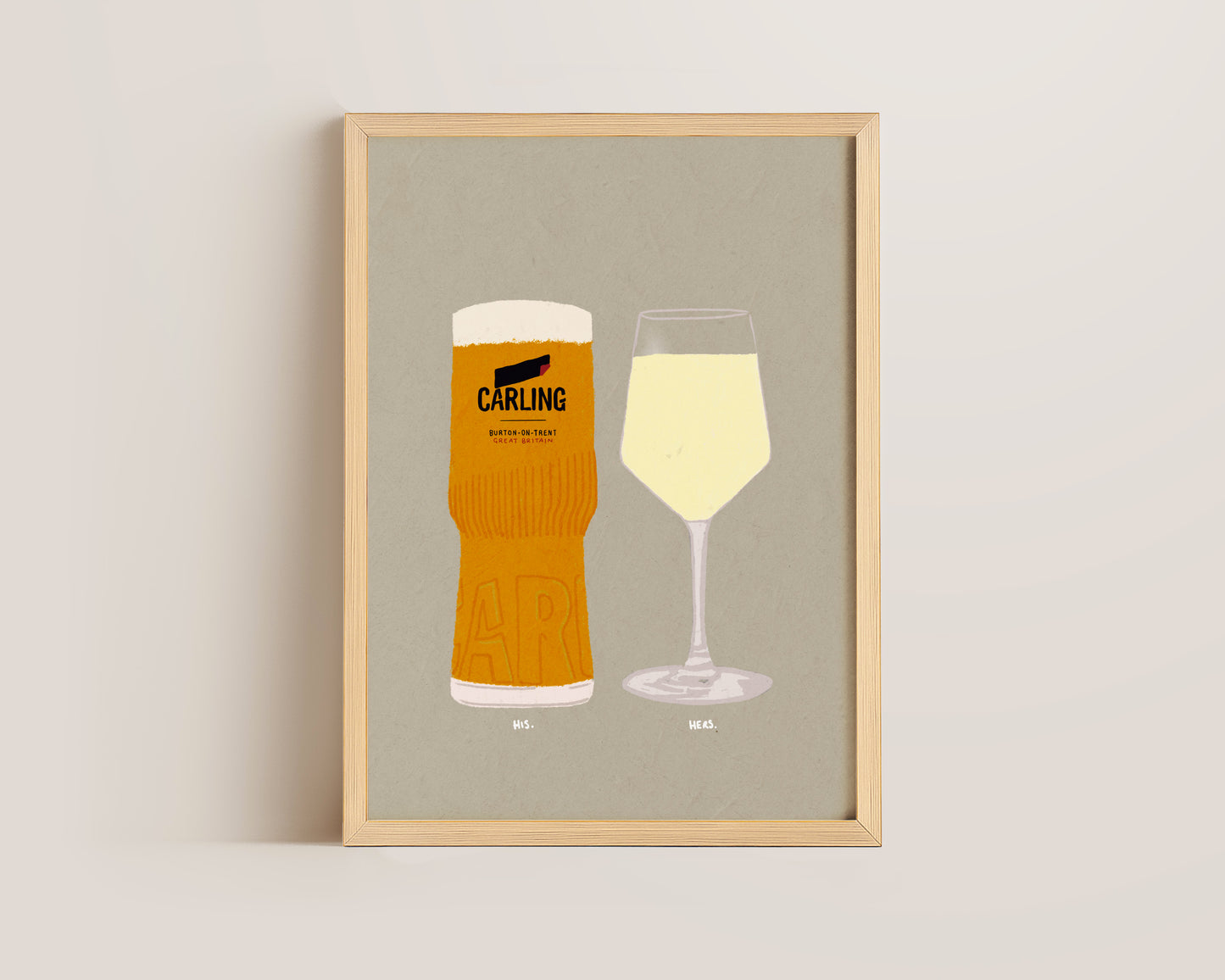 Carling & White Wine Print