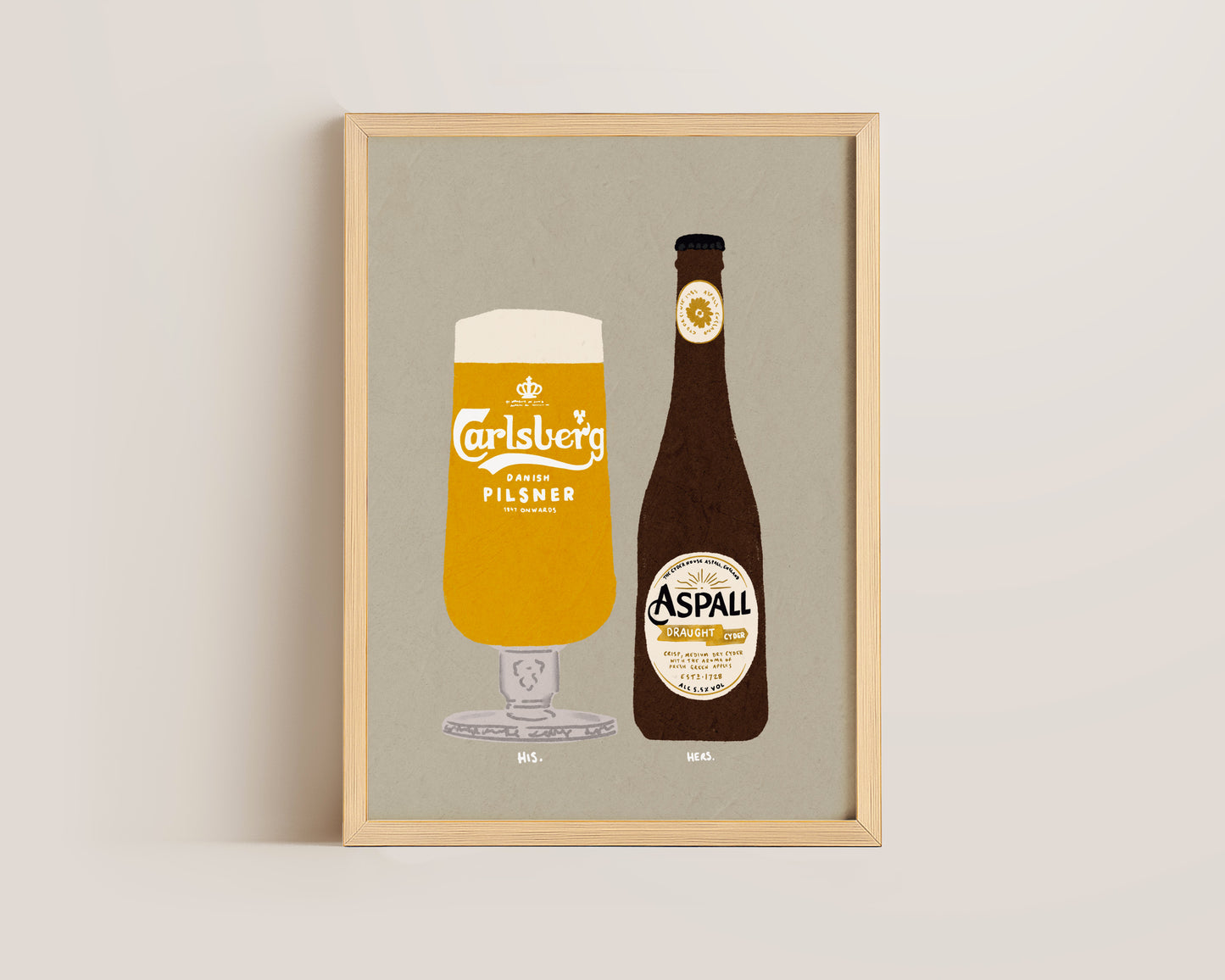 Carlsberg & Aspall Bottle Print