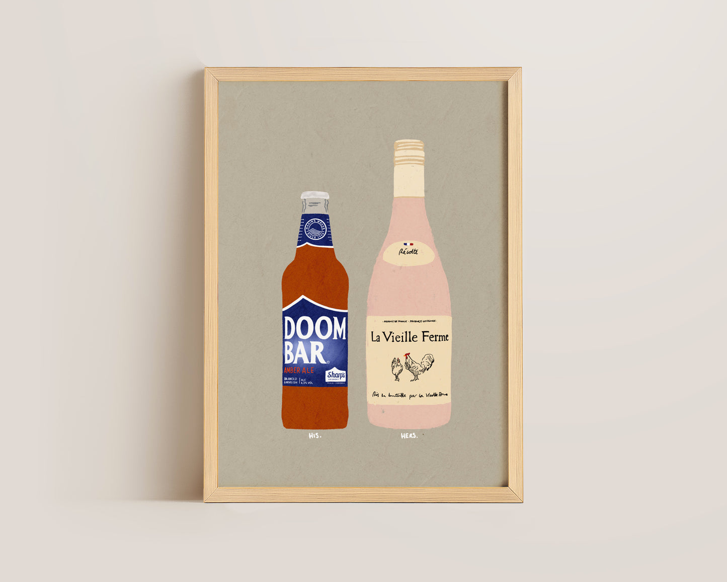 Doom Bar & Chicken Wine Print