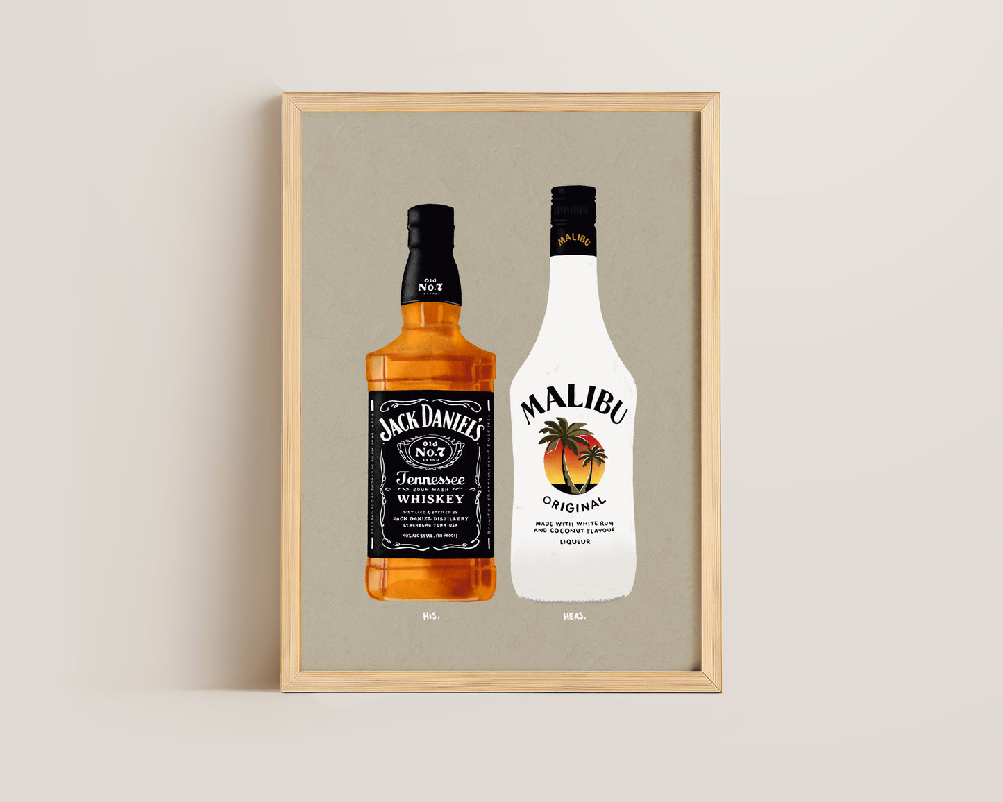 Jack Daniels & Malibu Print