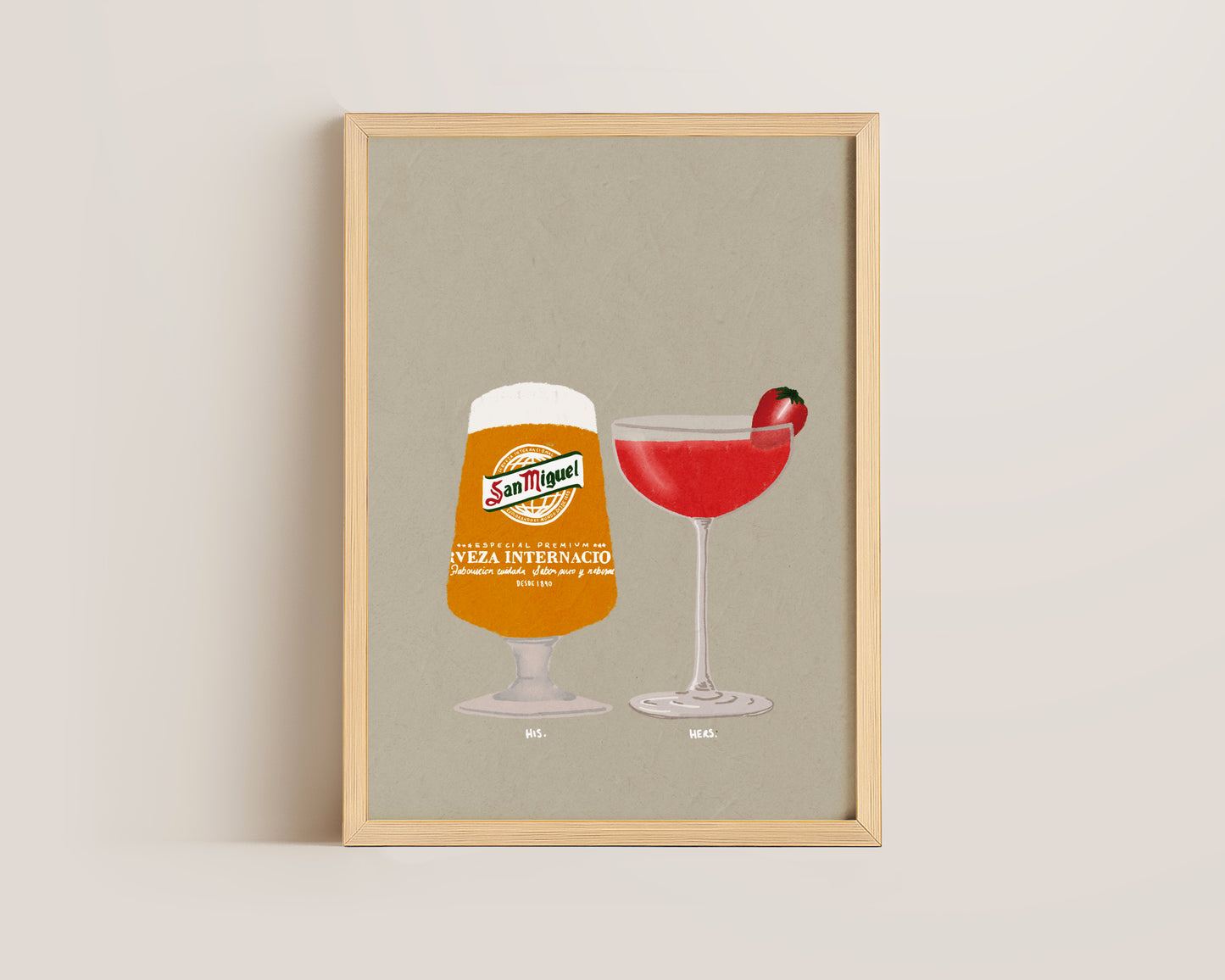 San Miguel & Strawberry Daiquiri Print