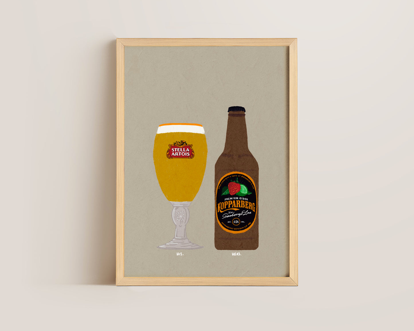 Stella & Strawberry Lime Kopparberg Print