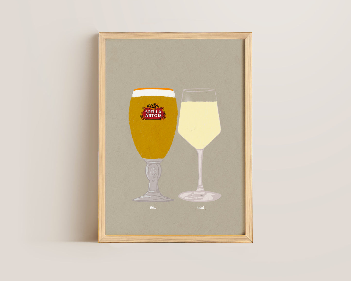 Stella & White Wine Print