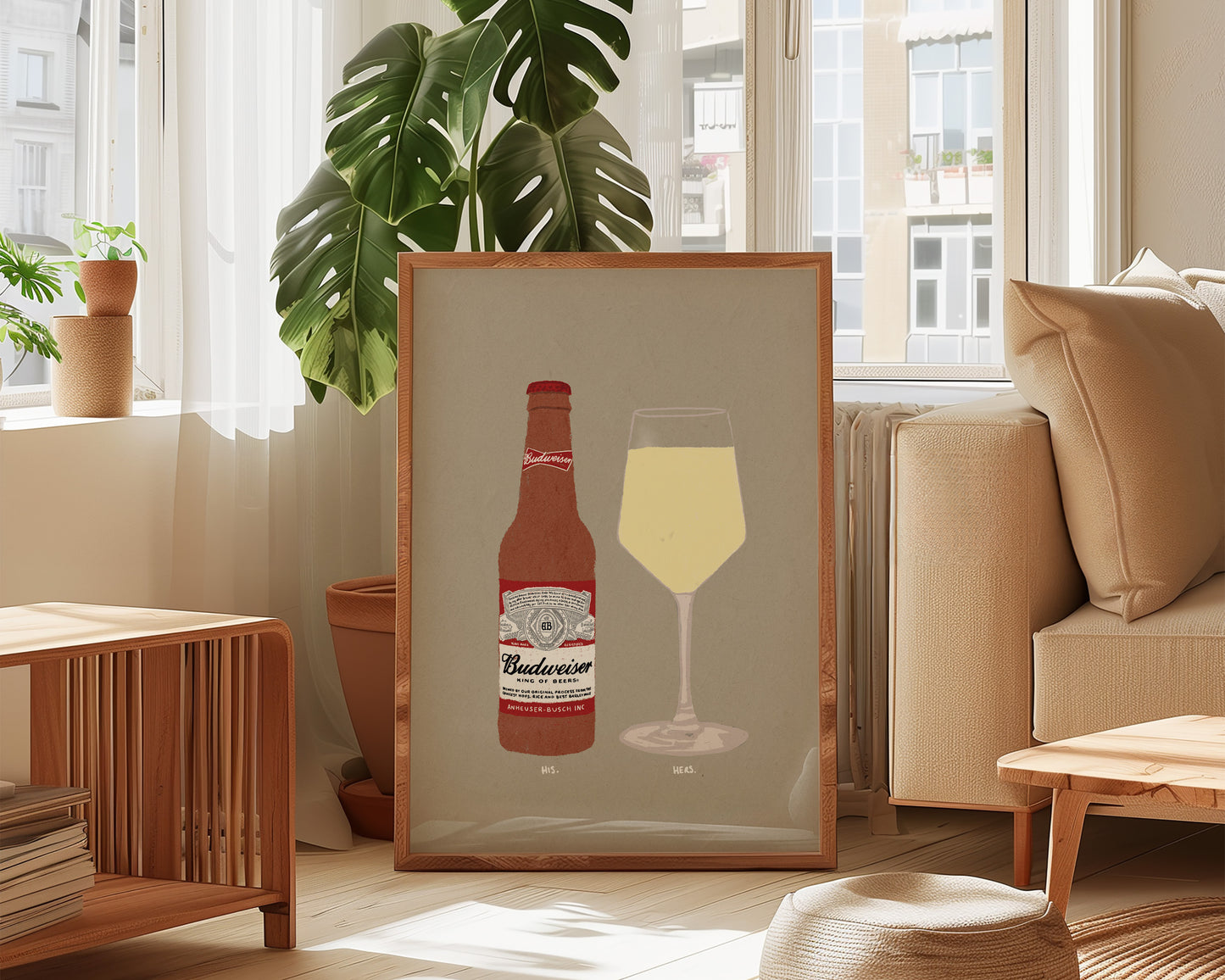 Budweiser & White Wine Print