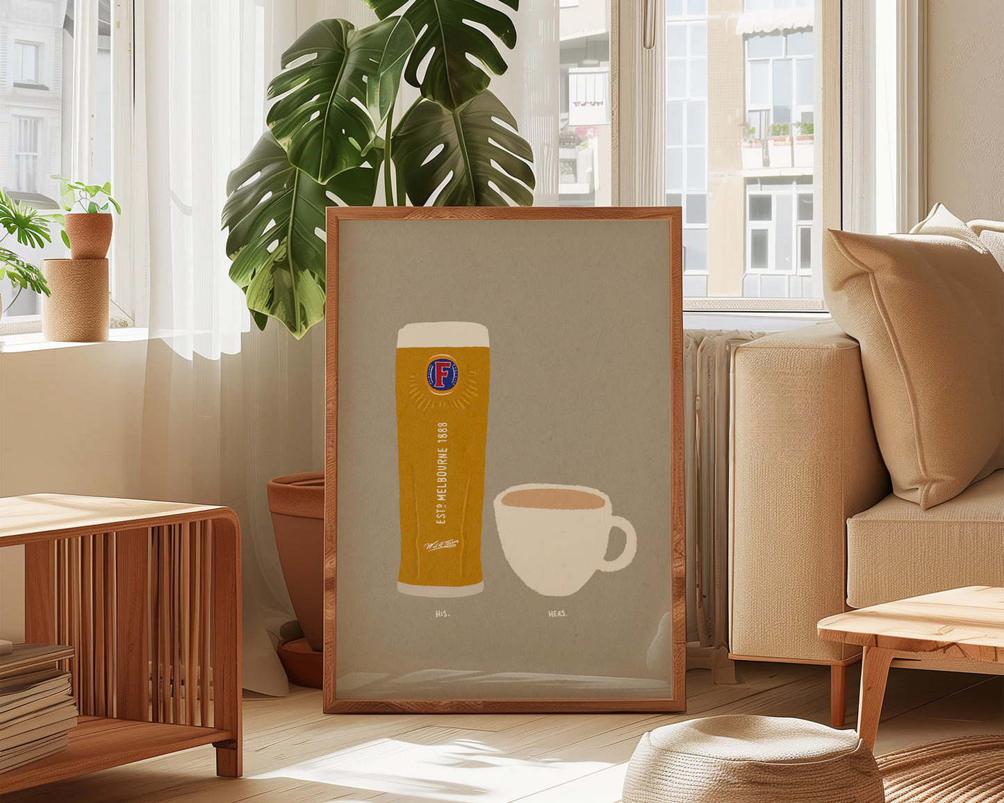 Fosters & Tea Print