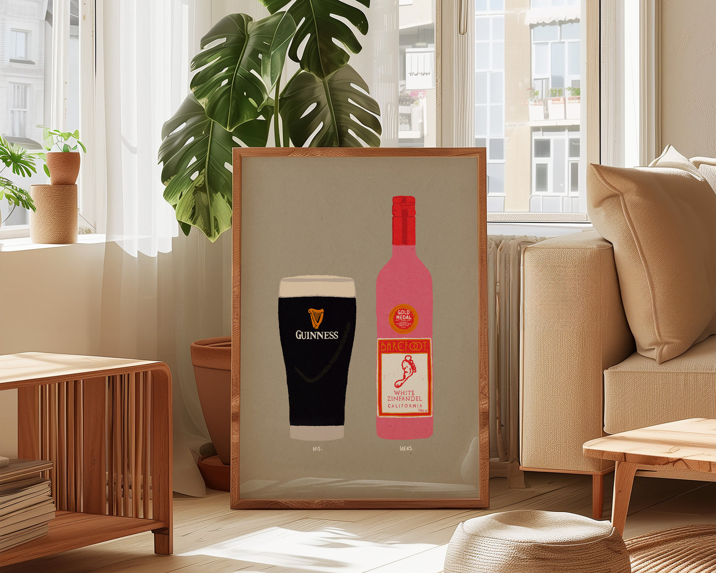 Guinness & White Zinfandel Print