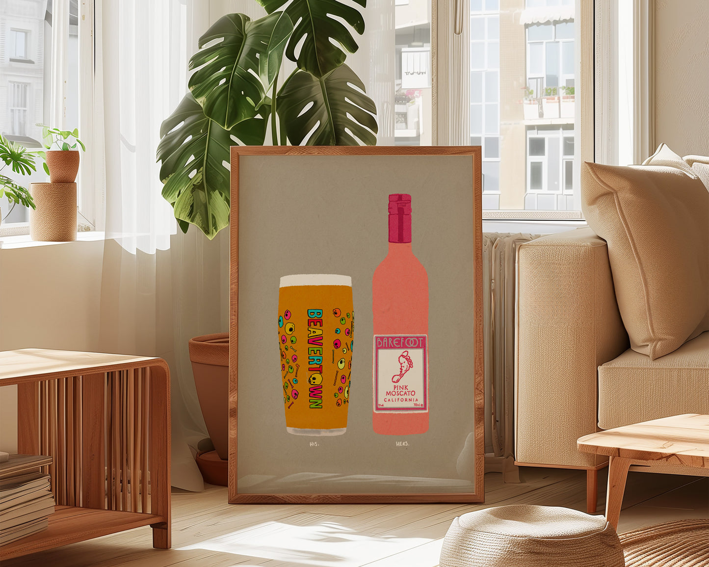 Neck Oil & Pink Moscato Print