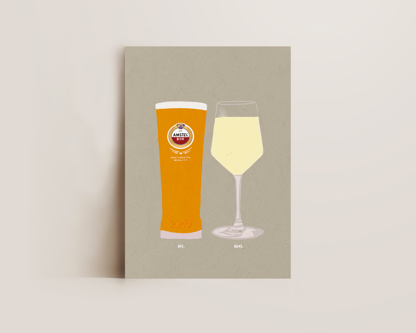 Amstel & White Wine Print