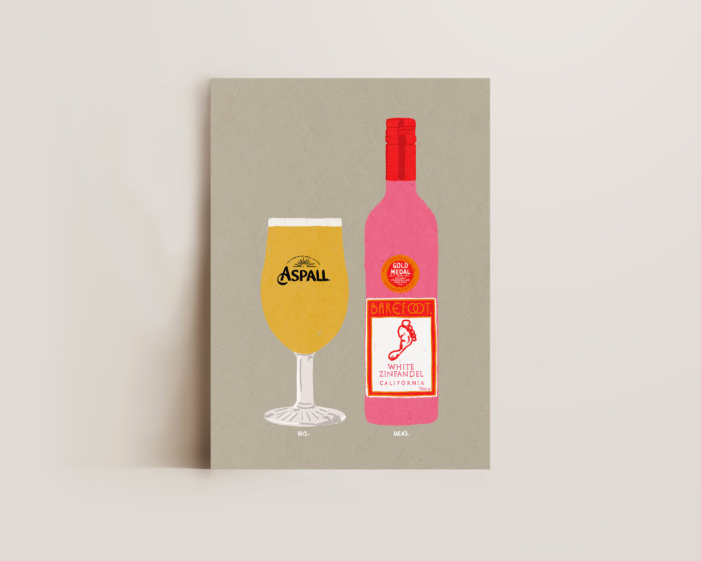 Aspall & White Zinfandel Print