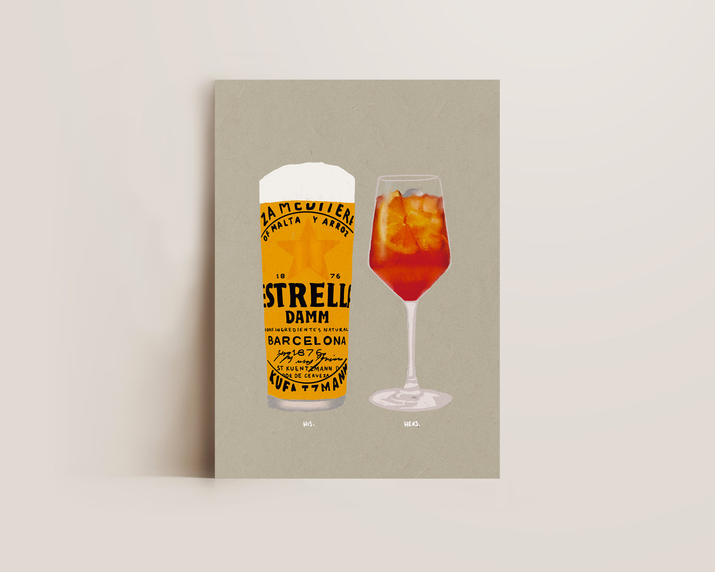 Estrella & Aperol Spritz Print
