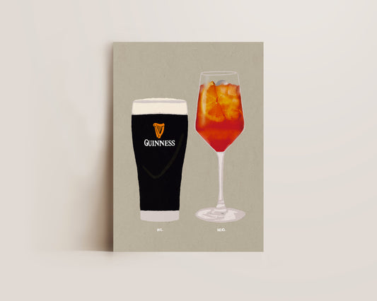 Guinness & Aperol Print
