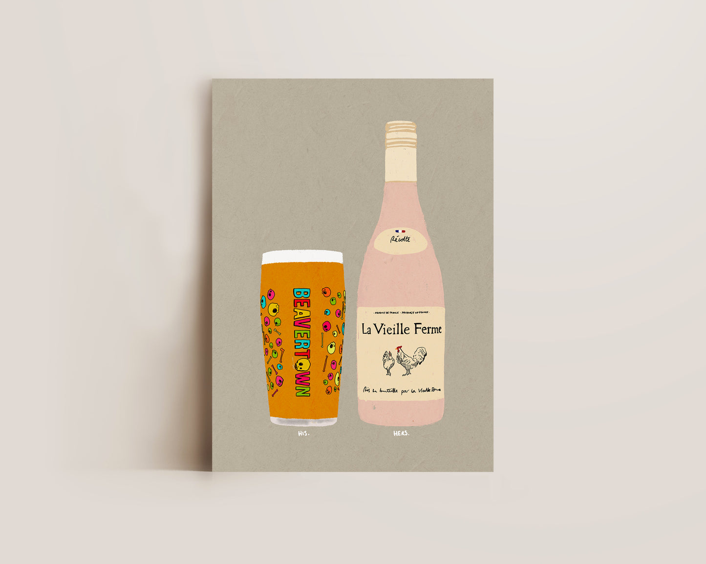 Neck Oil & Chicken Wine Print