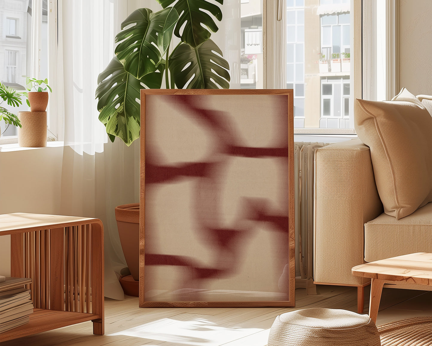 Red Tiles Print