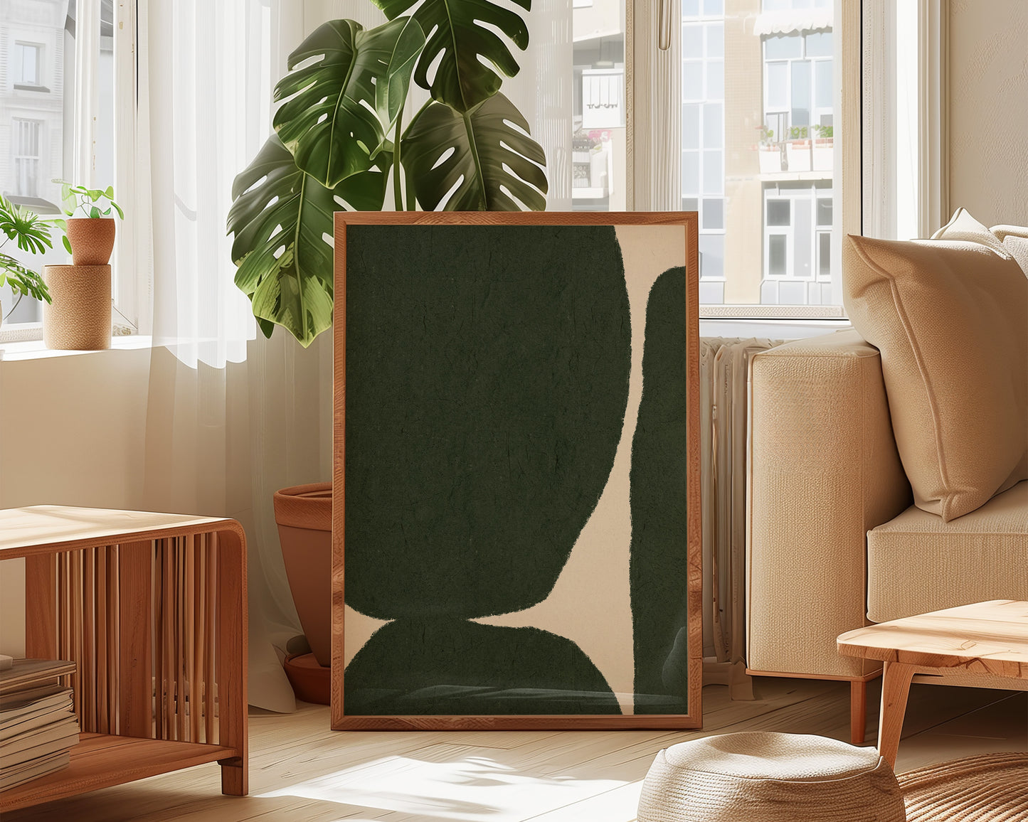 Green Shapes Print