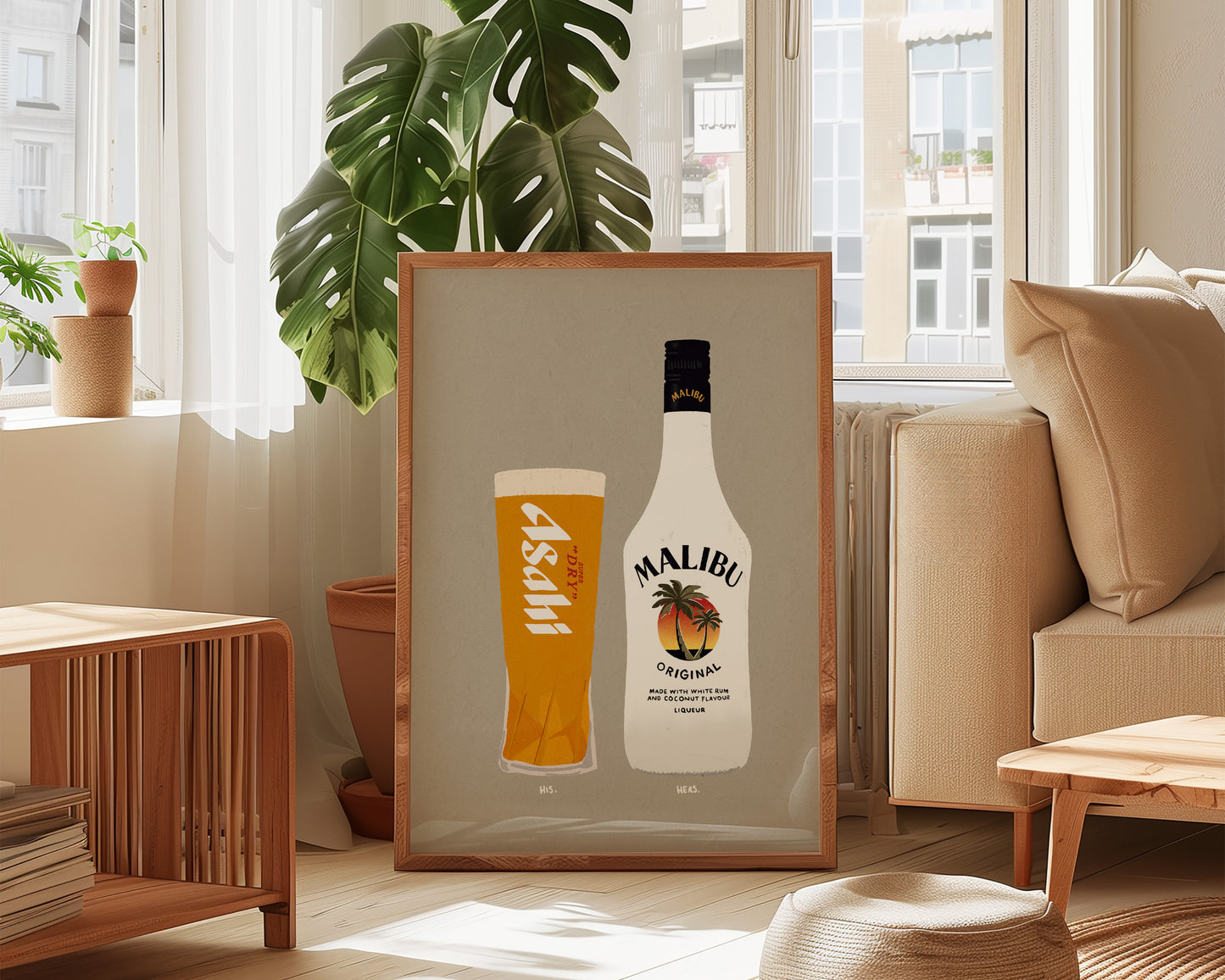 Asahi & Malibu Print