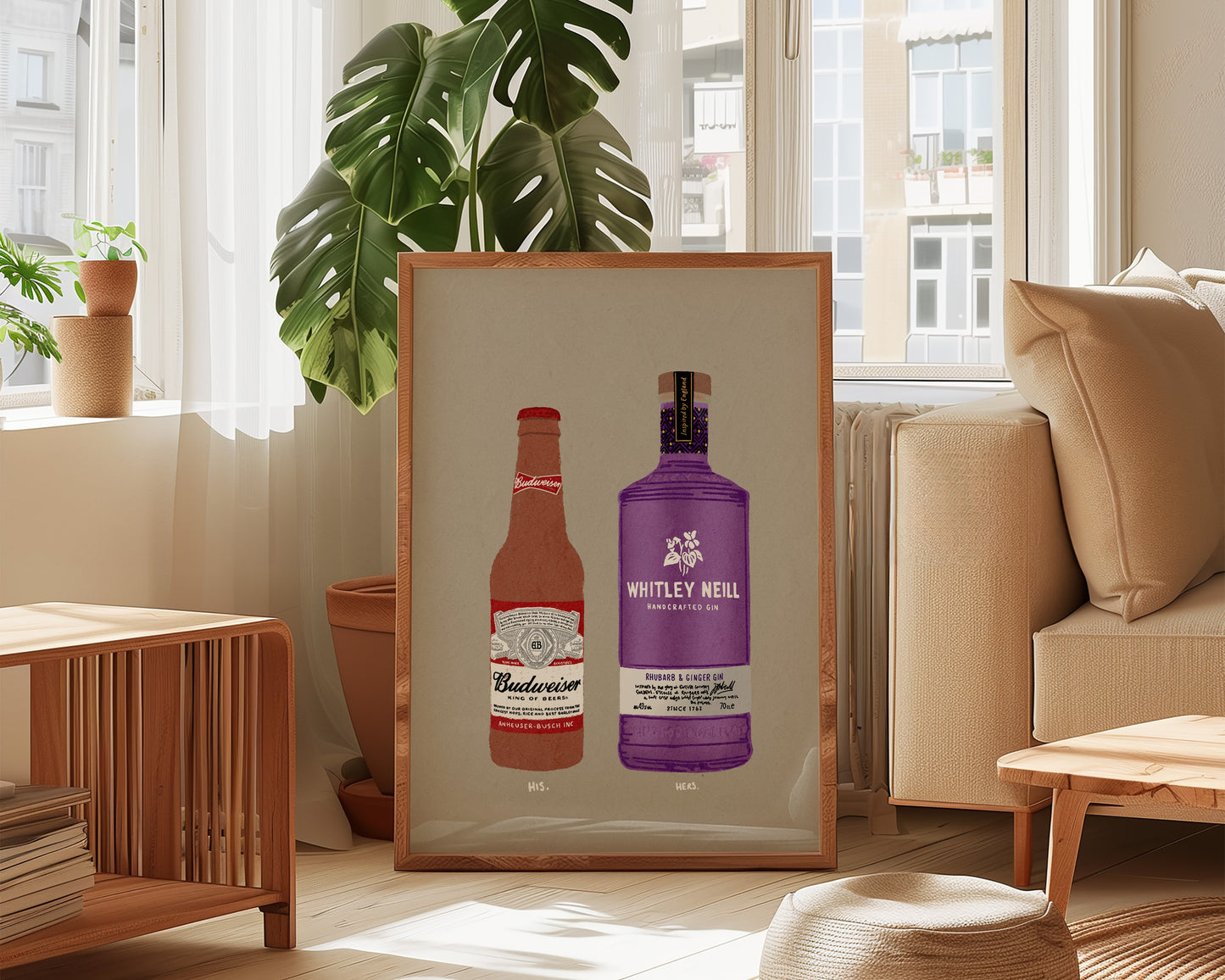 Budweiser & Rhubarb Ginger Gin Print