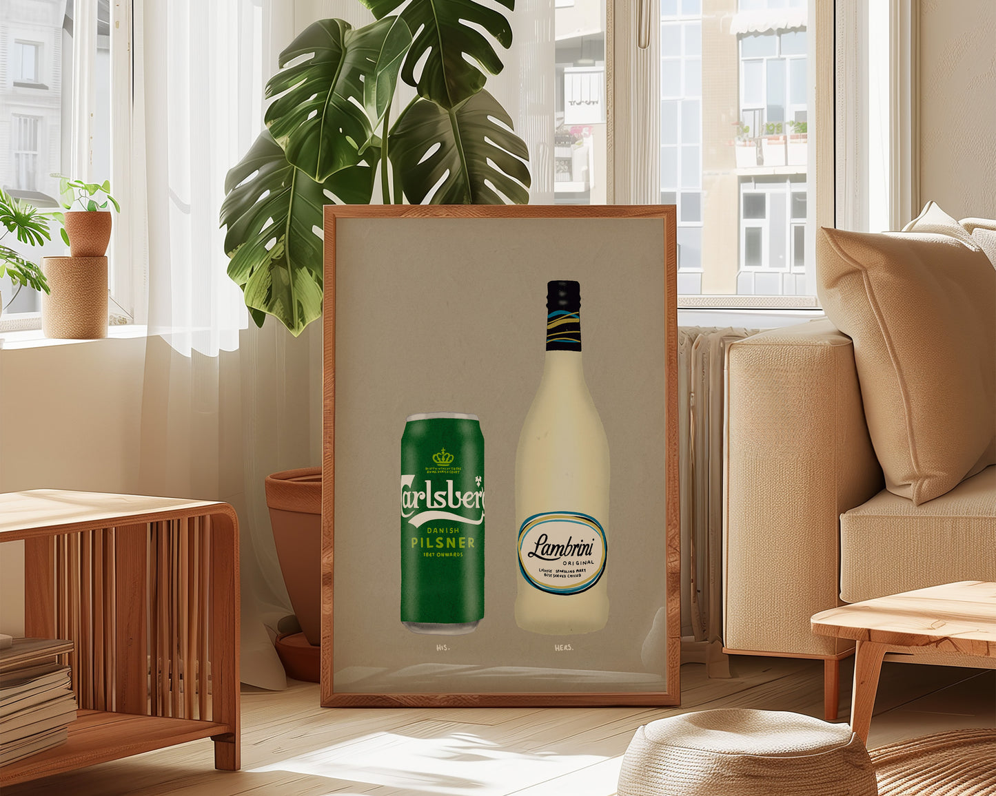 Carlsberg Can & Lambrini Print