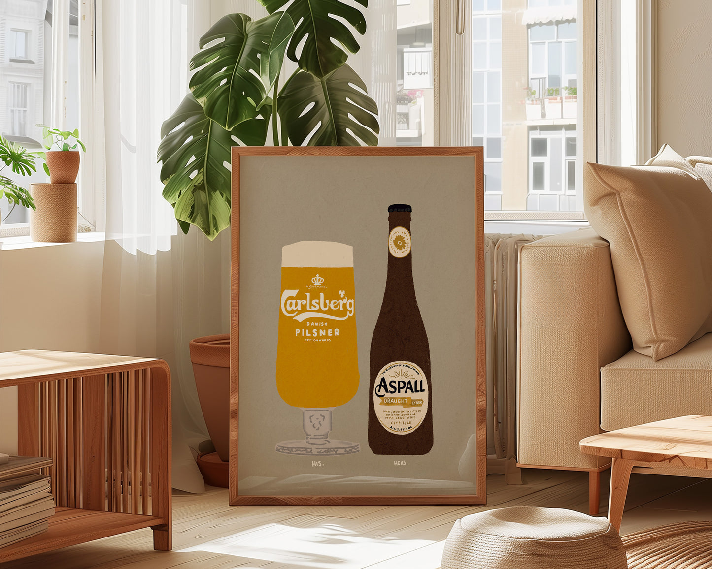 Carlsberg & Aspall Bottle Print