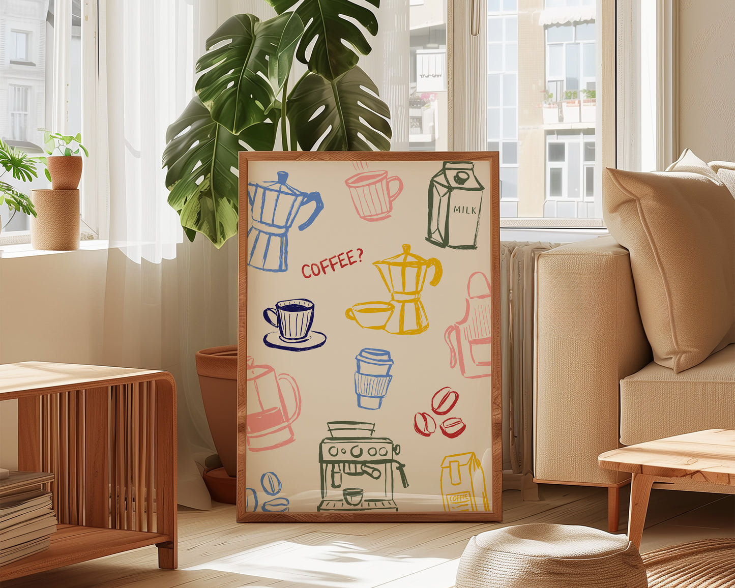 Colourful Coffee Print