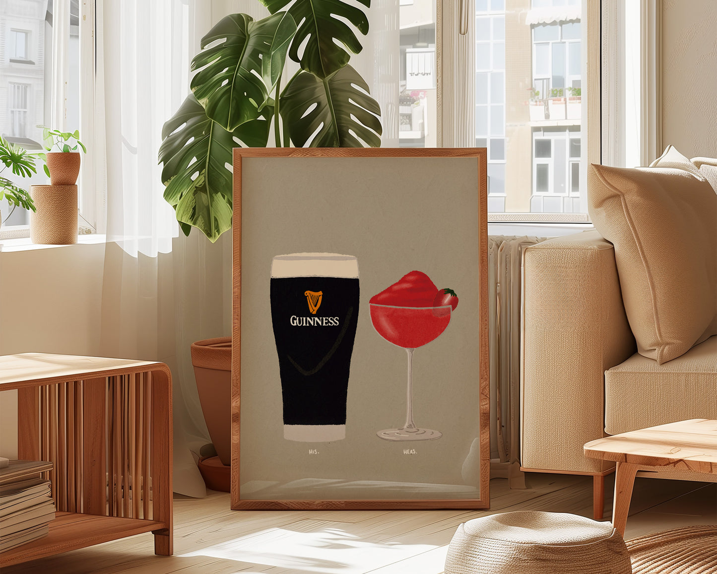 Guinness & Frozen Strawberry Daiquiri Print