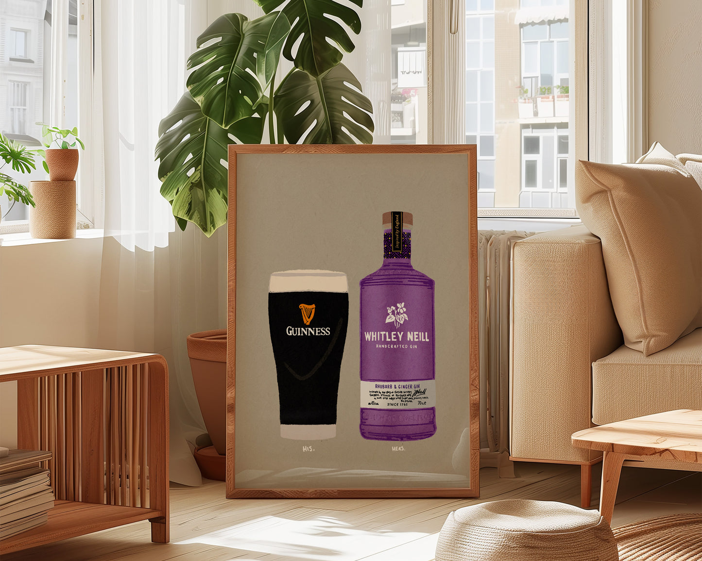 Guinness & Rhubarb Ginger Gin Print