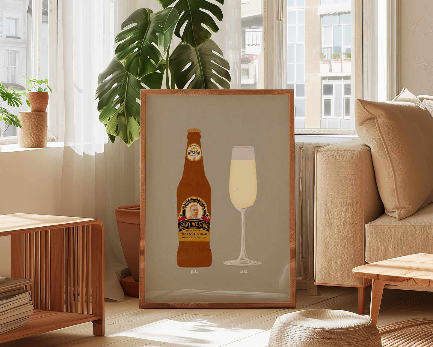 Henry Westons & Prosecco Glass Print