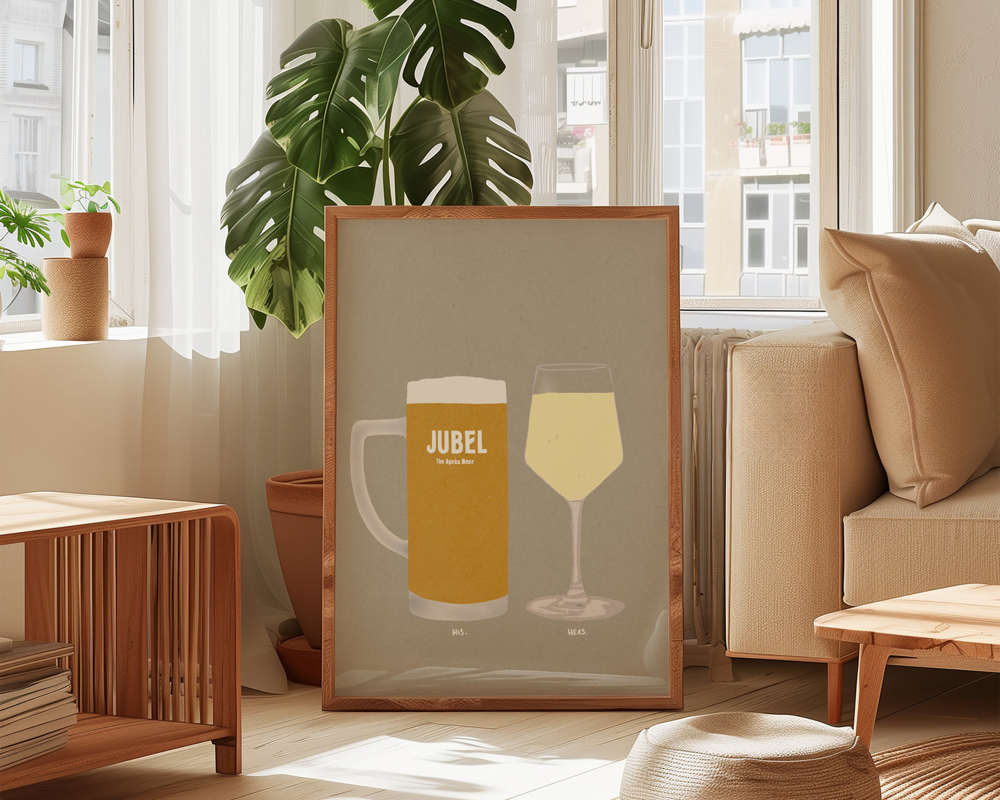 Jubel & White Wine Print