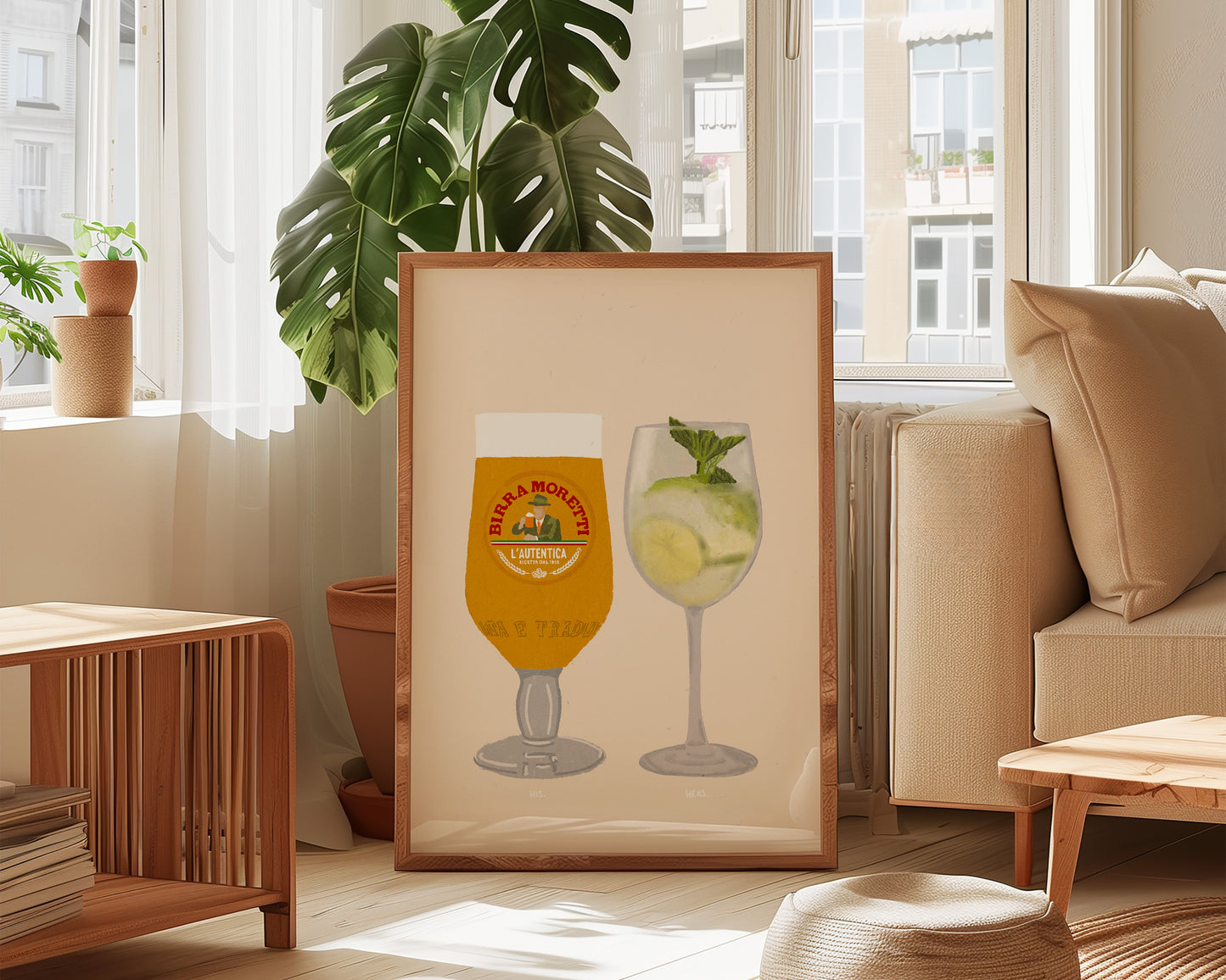 Moretti & Hugo Spritz Beige Print