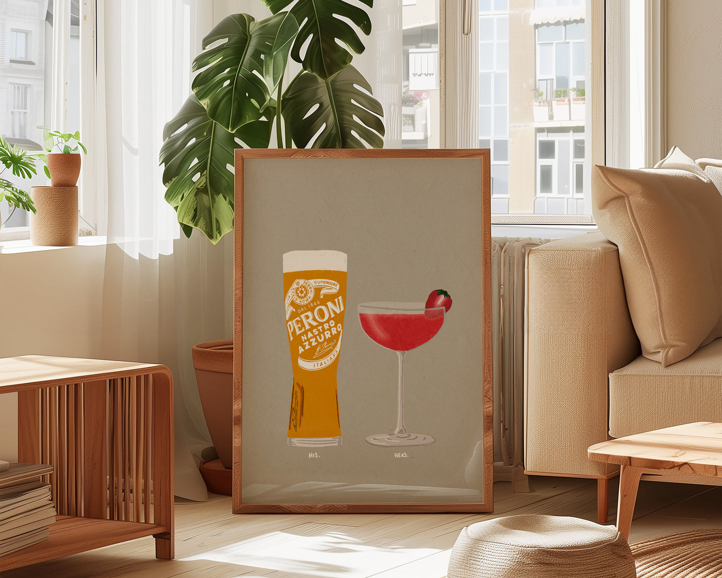 Peroni & Strawberry Daiquiri Print