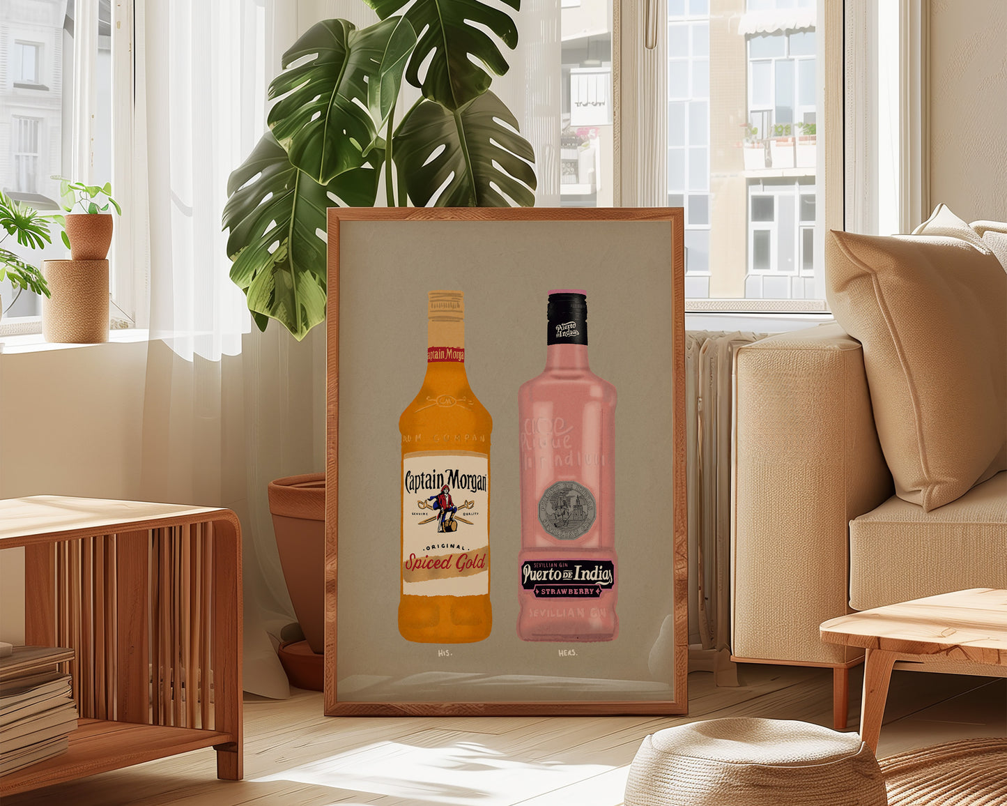 Spiced Rum & Puerto De Indias Strawberry Gin Print