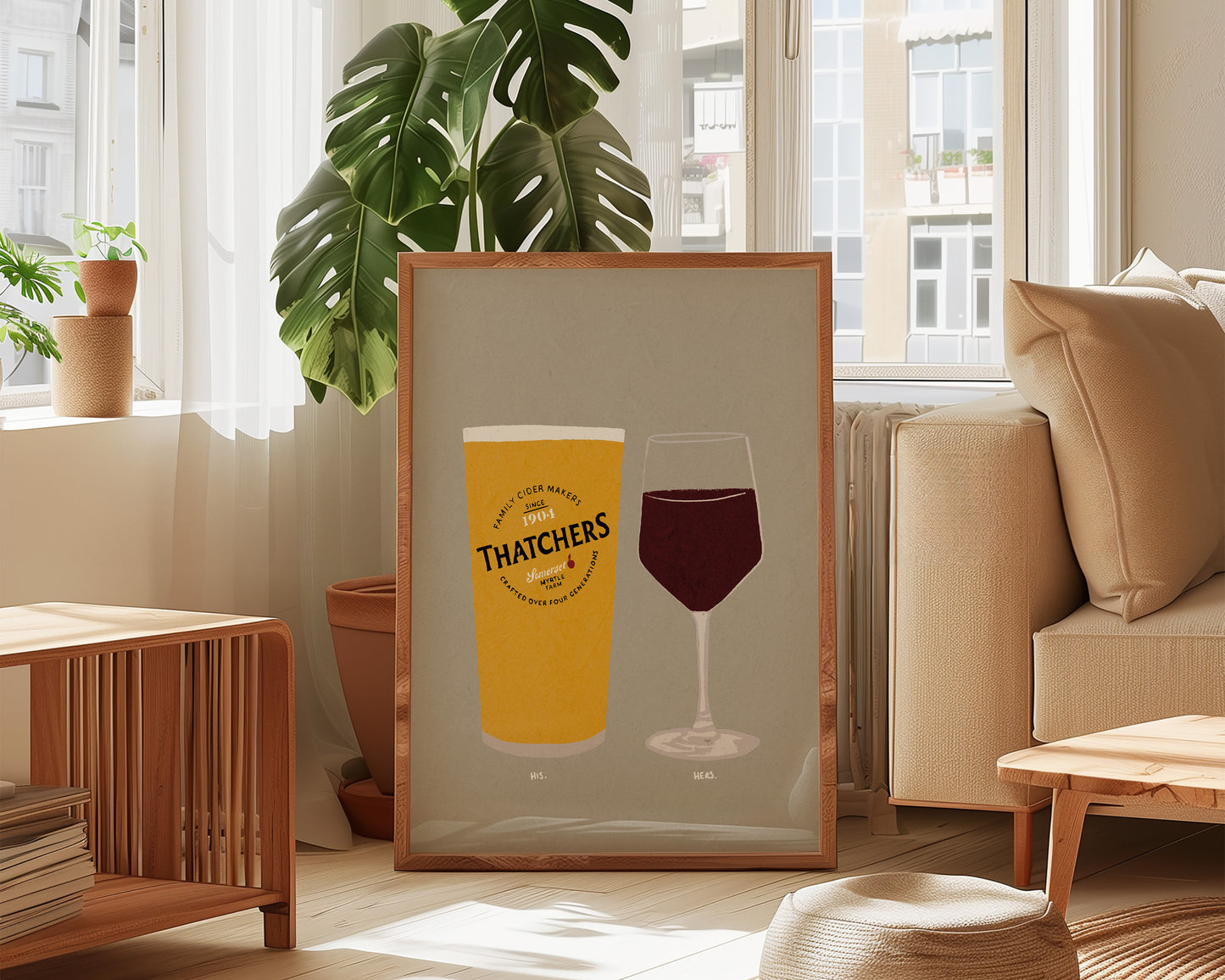 Thatchers & Red Wine Print