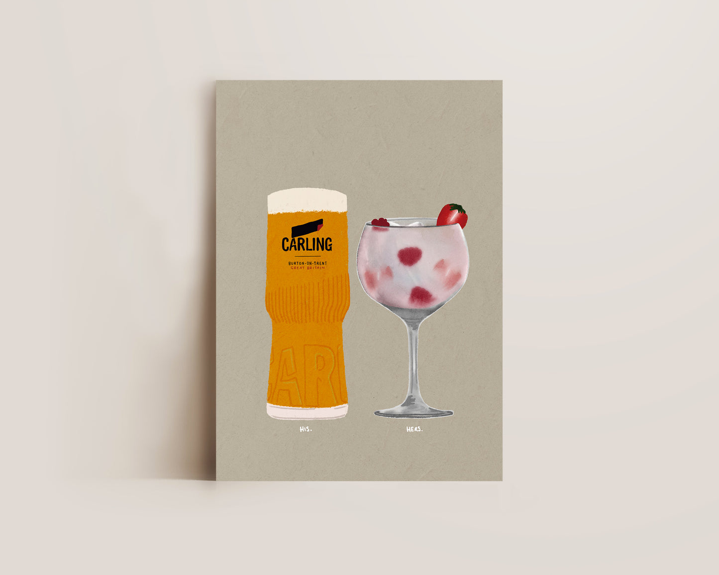 Carling & Pink Gin Print