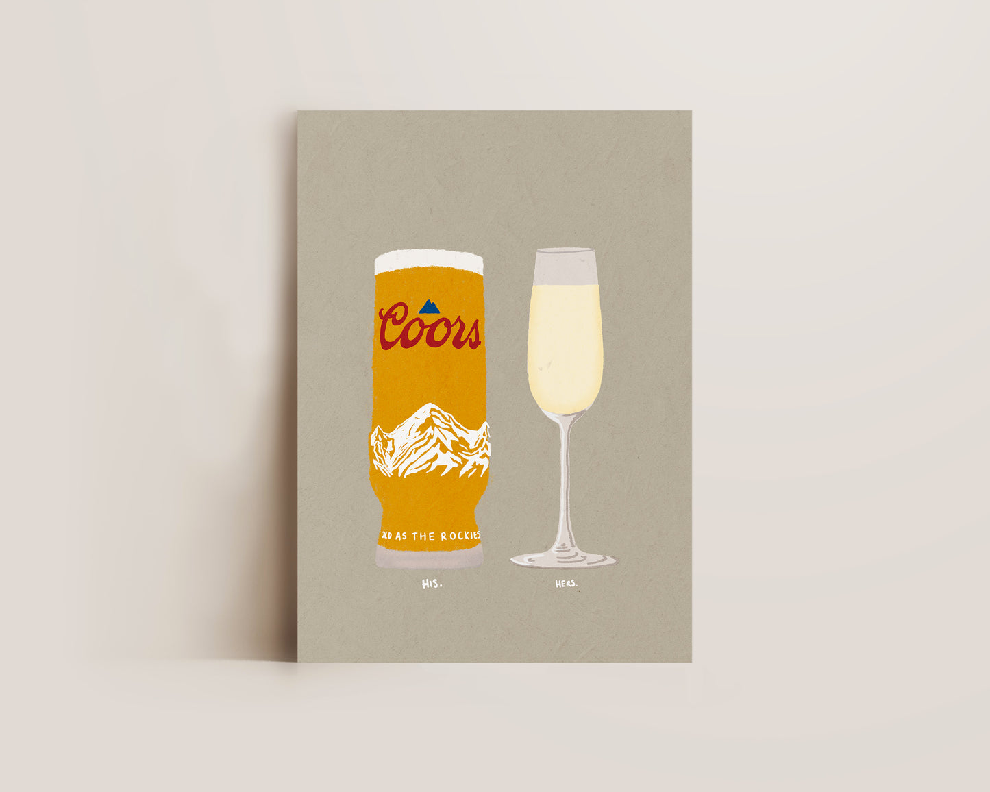 Coors & Prosecco Glass Print