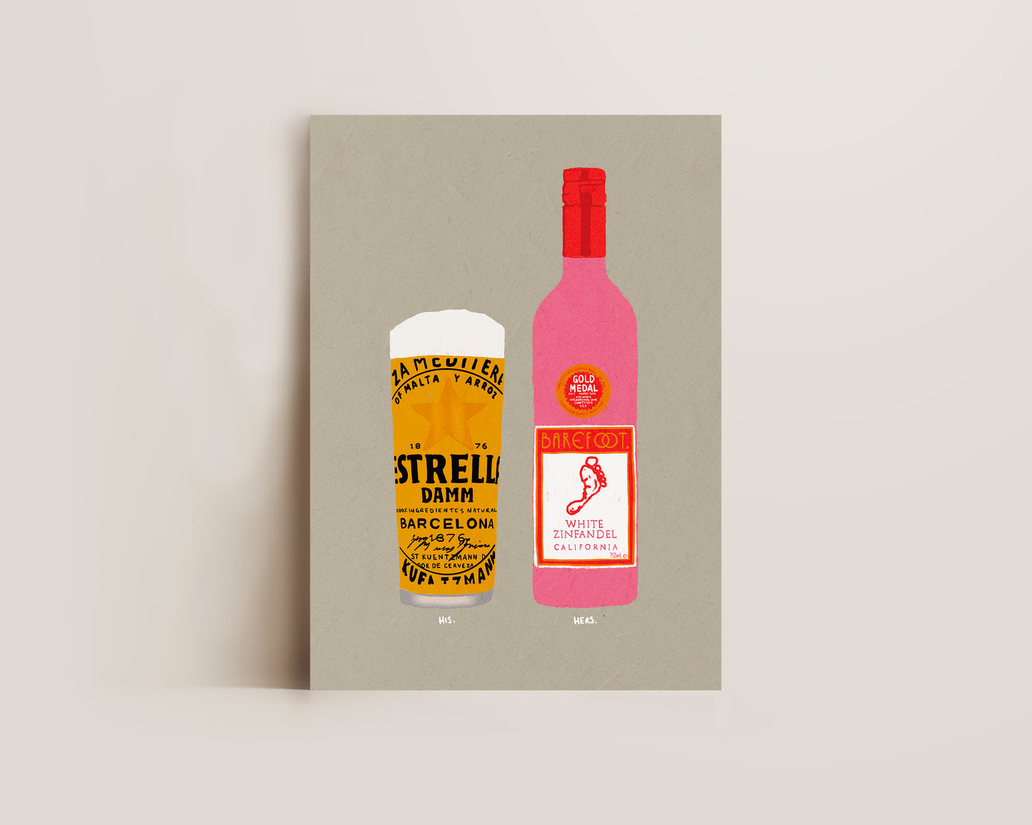 Estrella & White Zinfandel Print