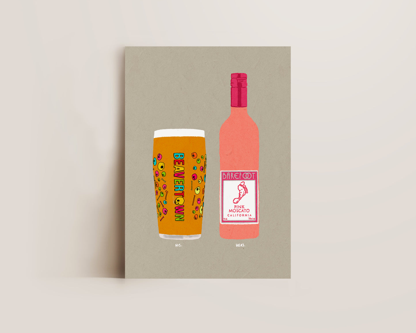 Neck Oil & Pink Moscato Print