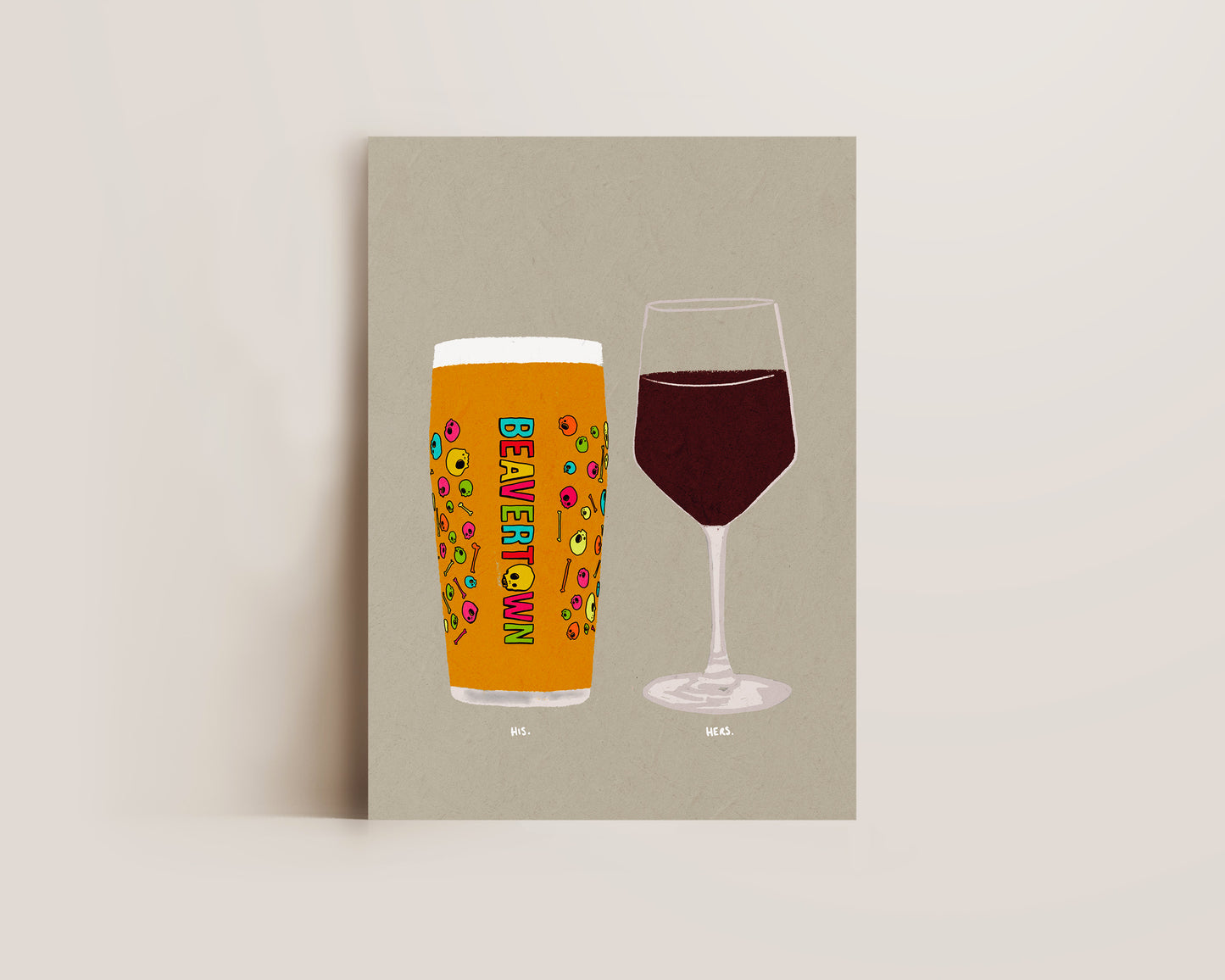 Neck Oil & Red Wine Print