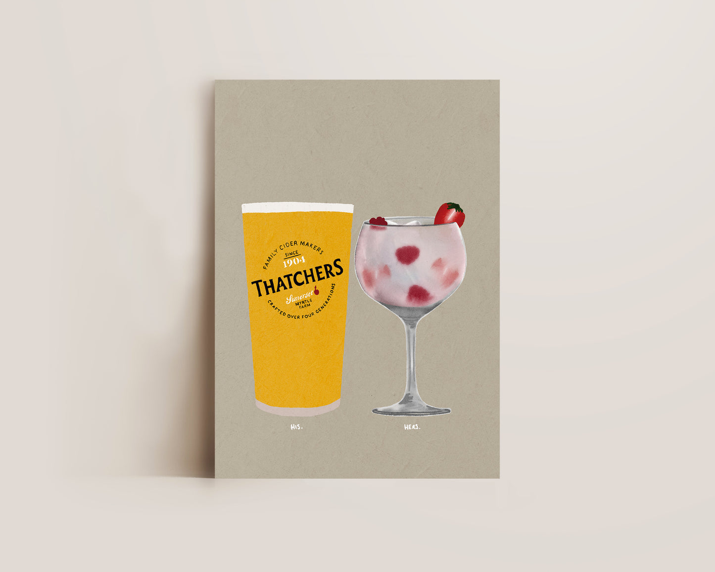 Thatchers & Pink Gin Print