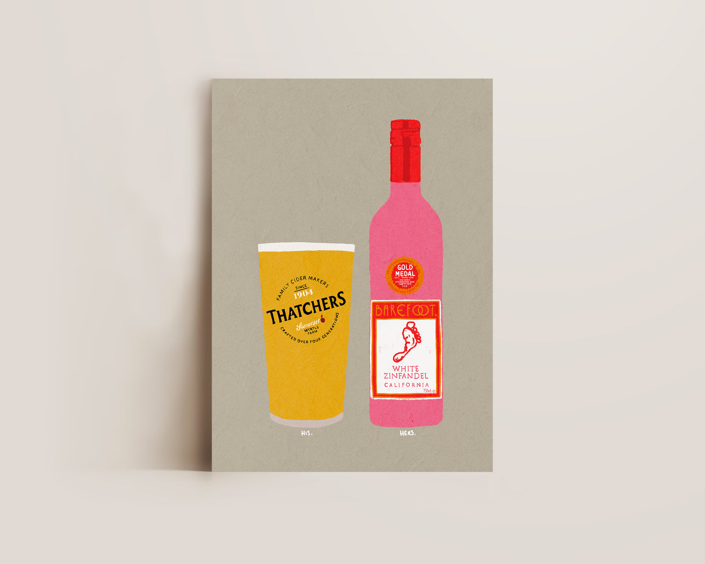 Thatchers & White Zinfandel Print