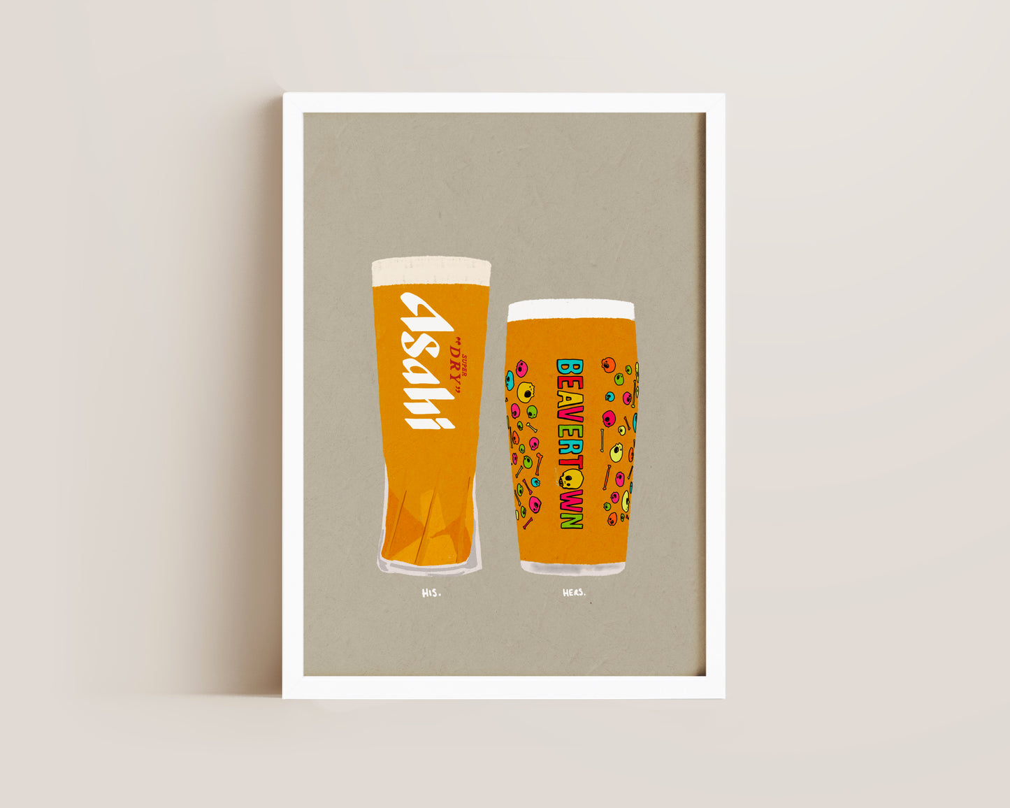 Asahi & Neck Oil Print