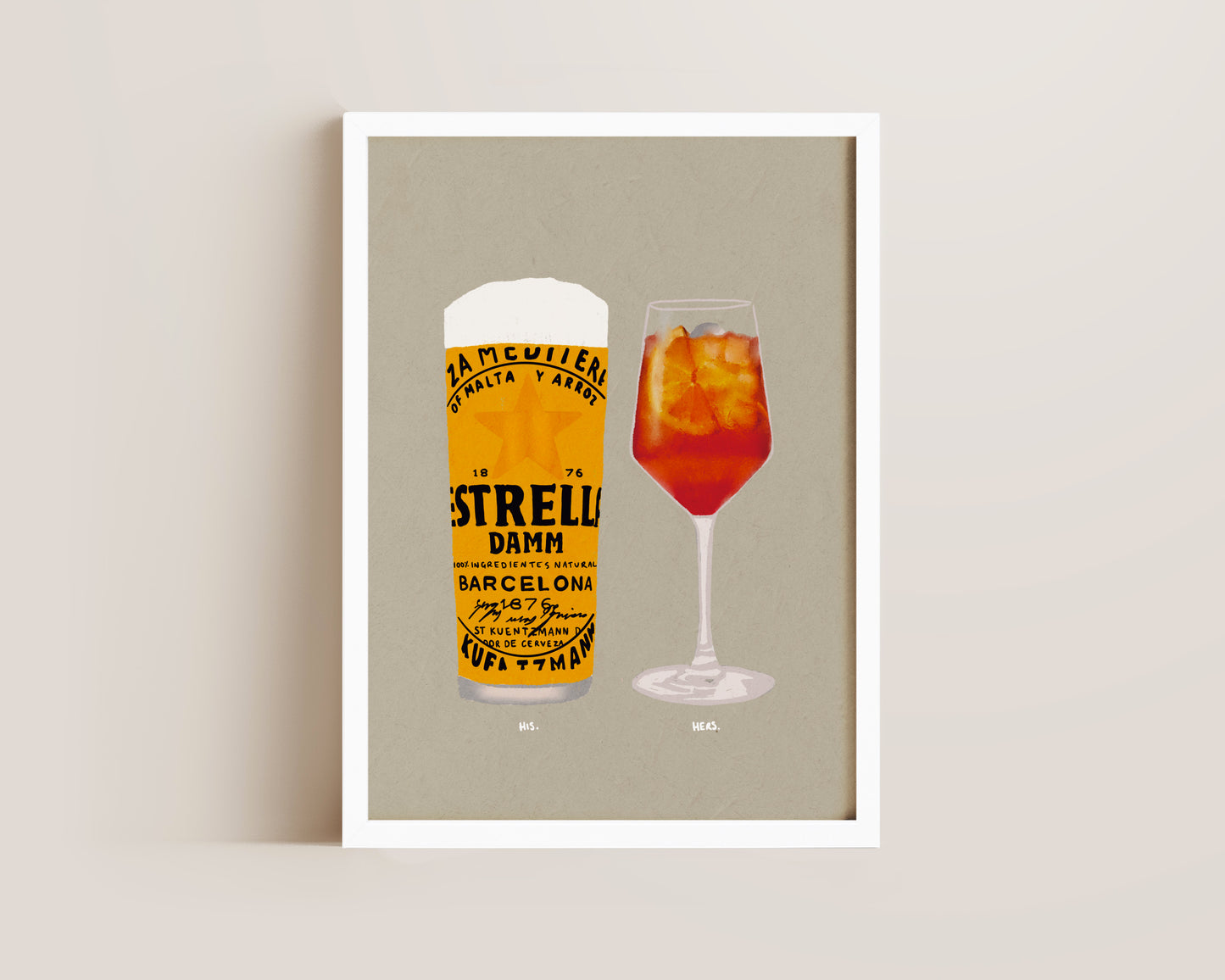 Estrella & Aperol Spritz Print