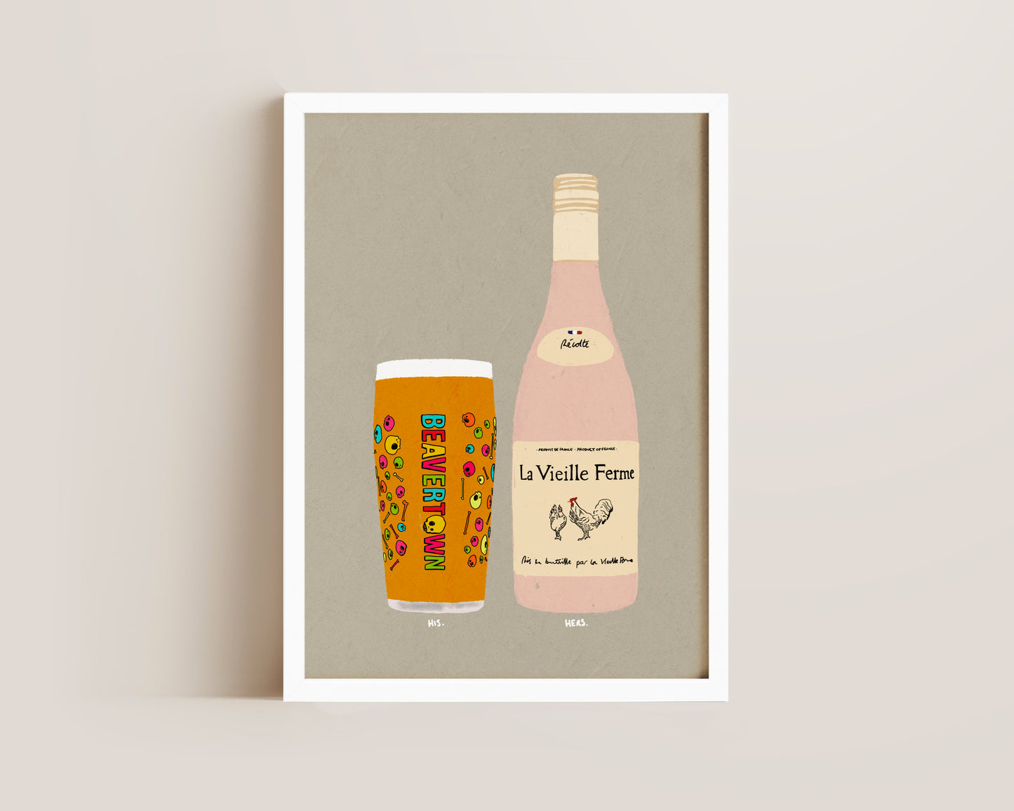 Neck Oil & Chicken Wine Print
