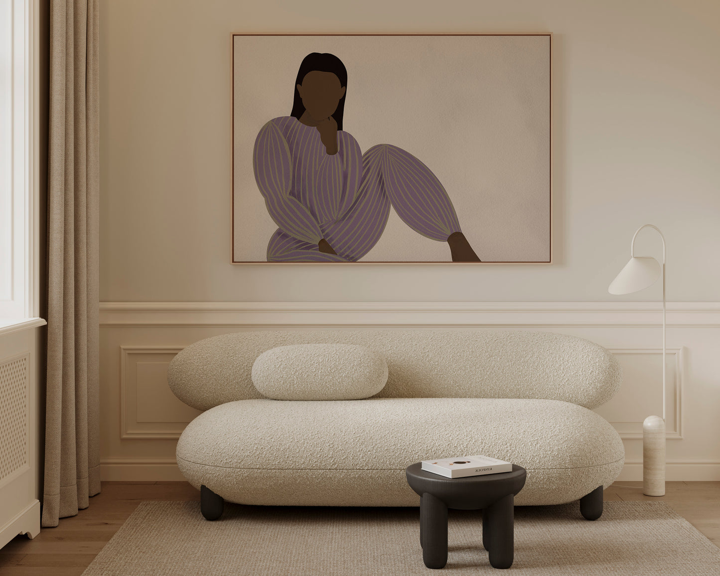 Purple Striped Lady Canvas