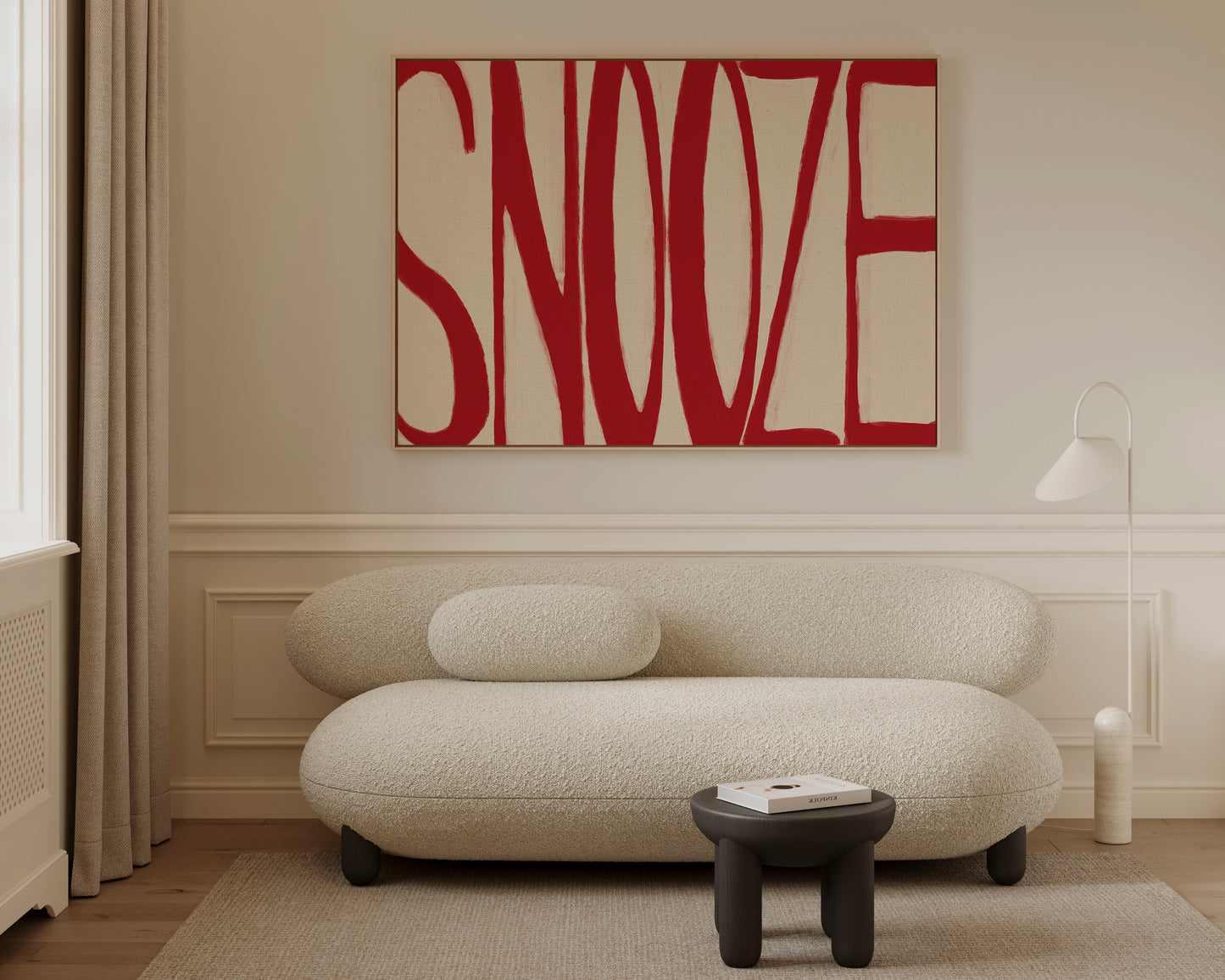 Snooze Red Canvas