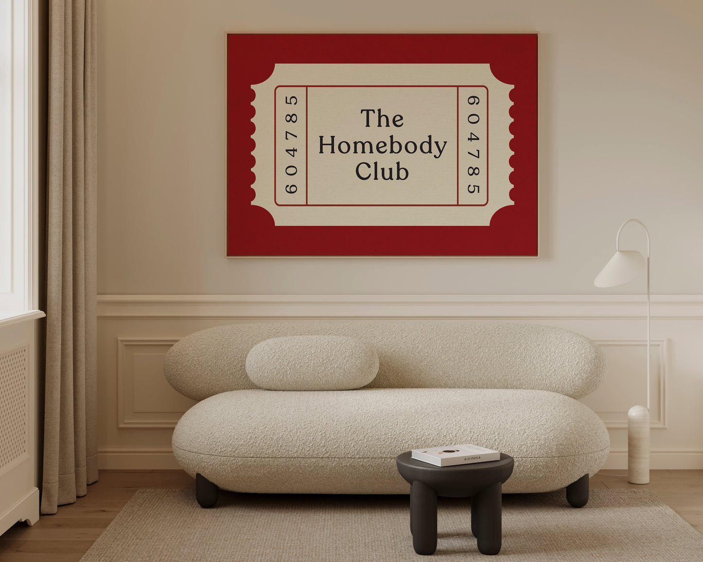 The Homebody Club Ticket Canvas