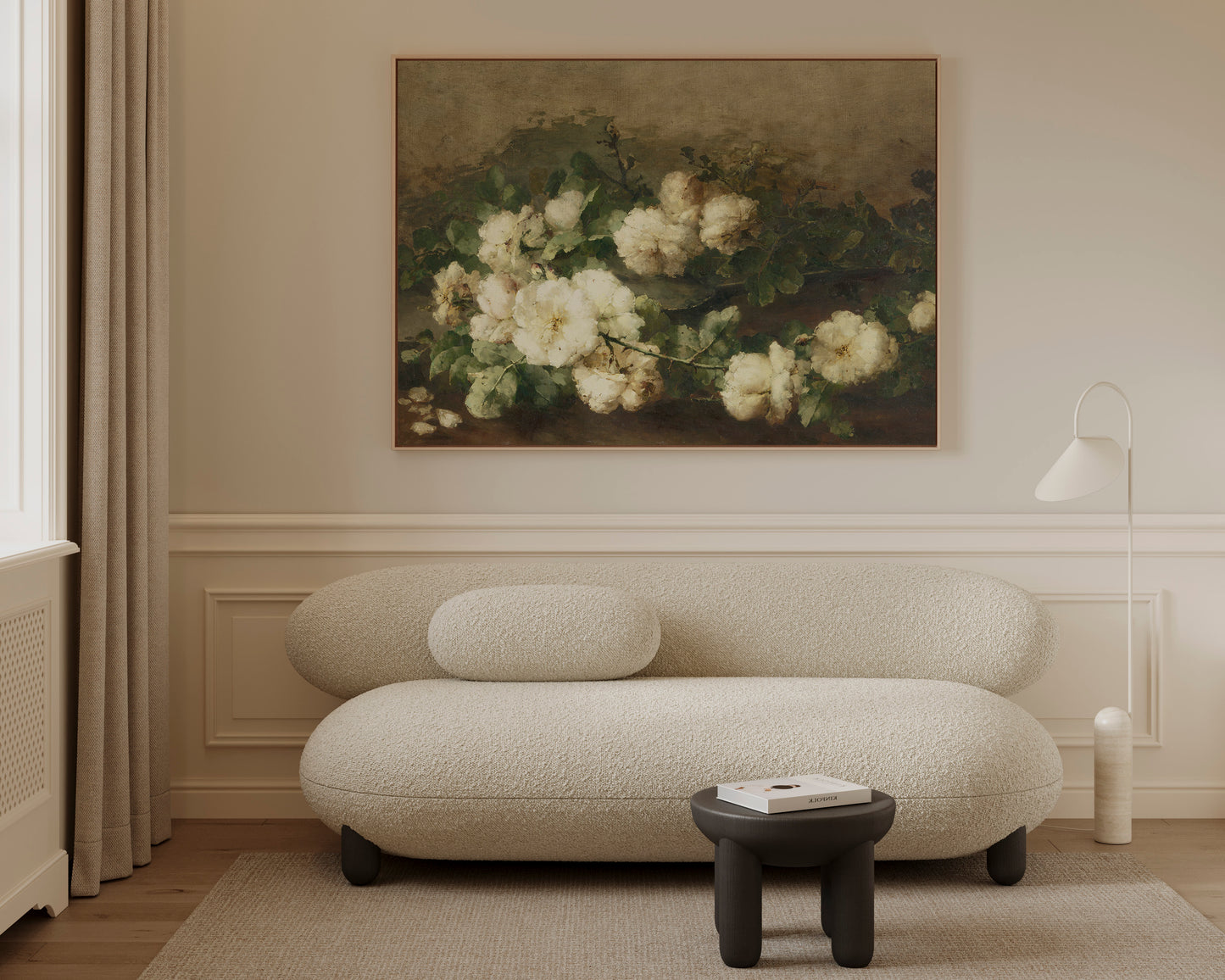 White Roses Canvas
