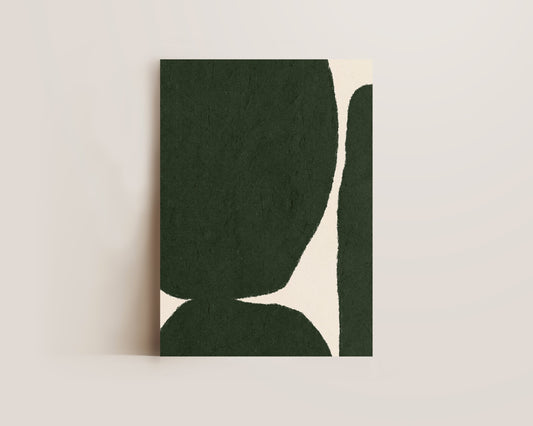 Green Shapes Print