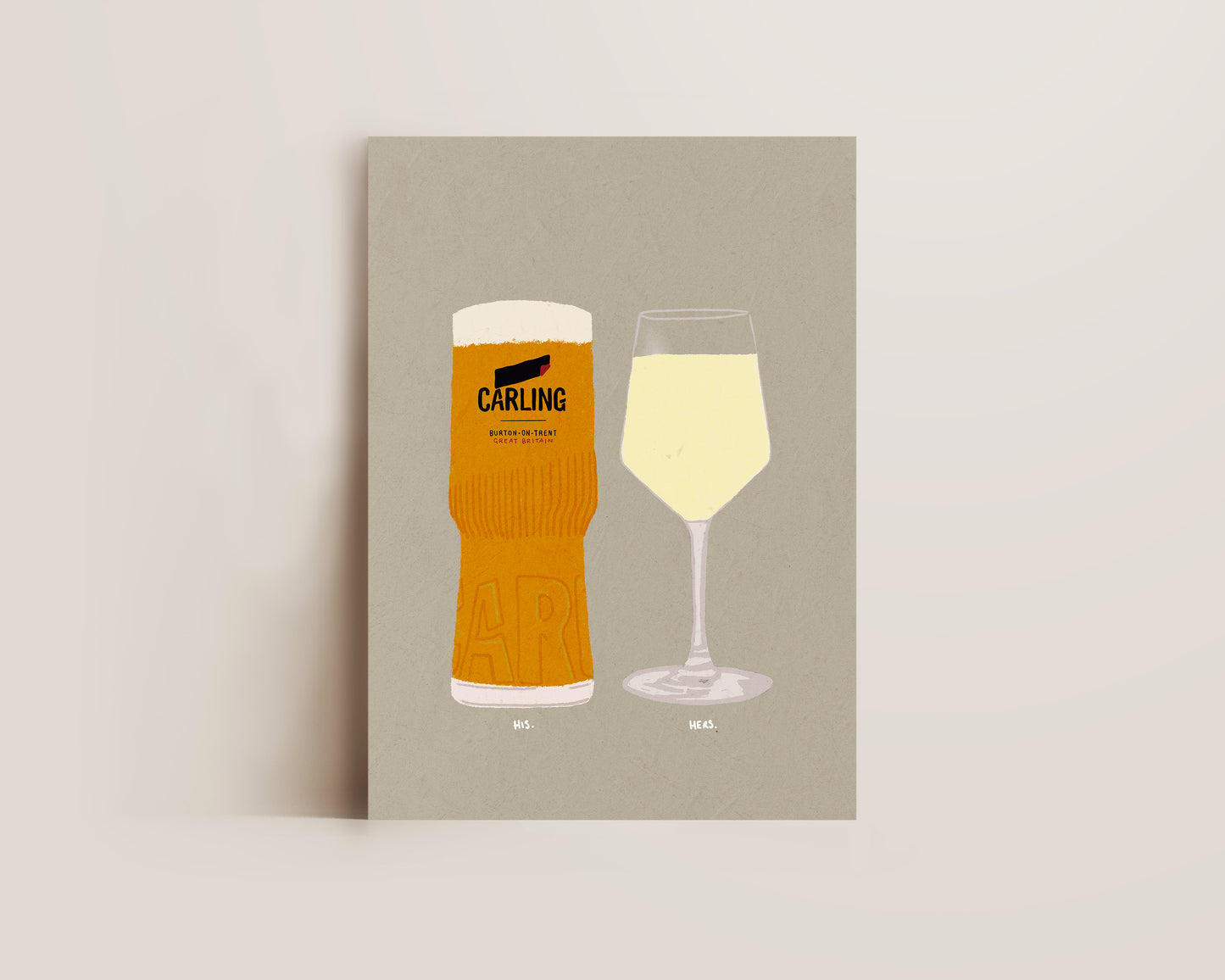 Carling & White Wine Print