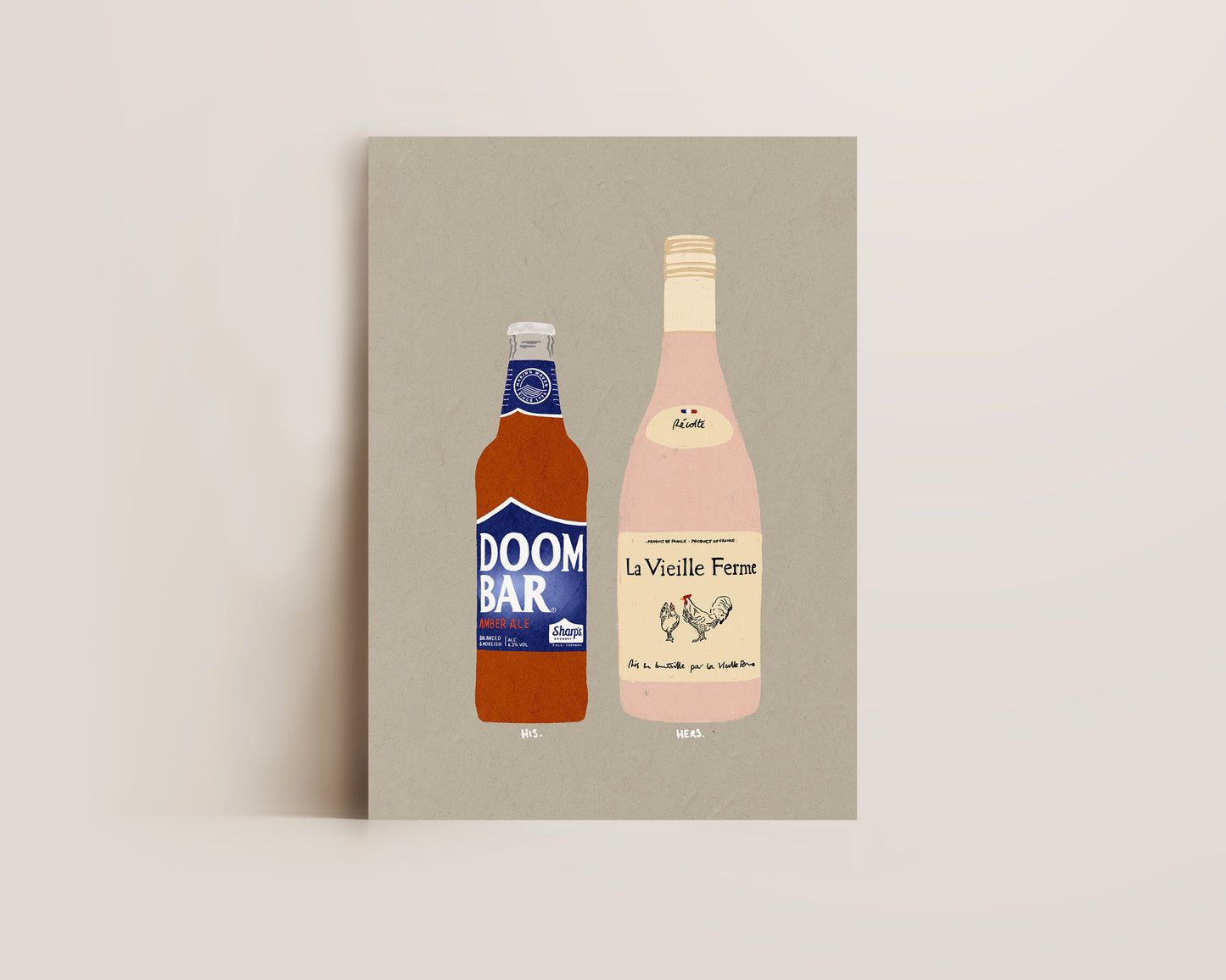Doom Bar & Chicken Wine Print