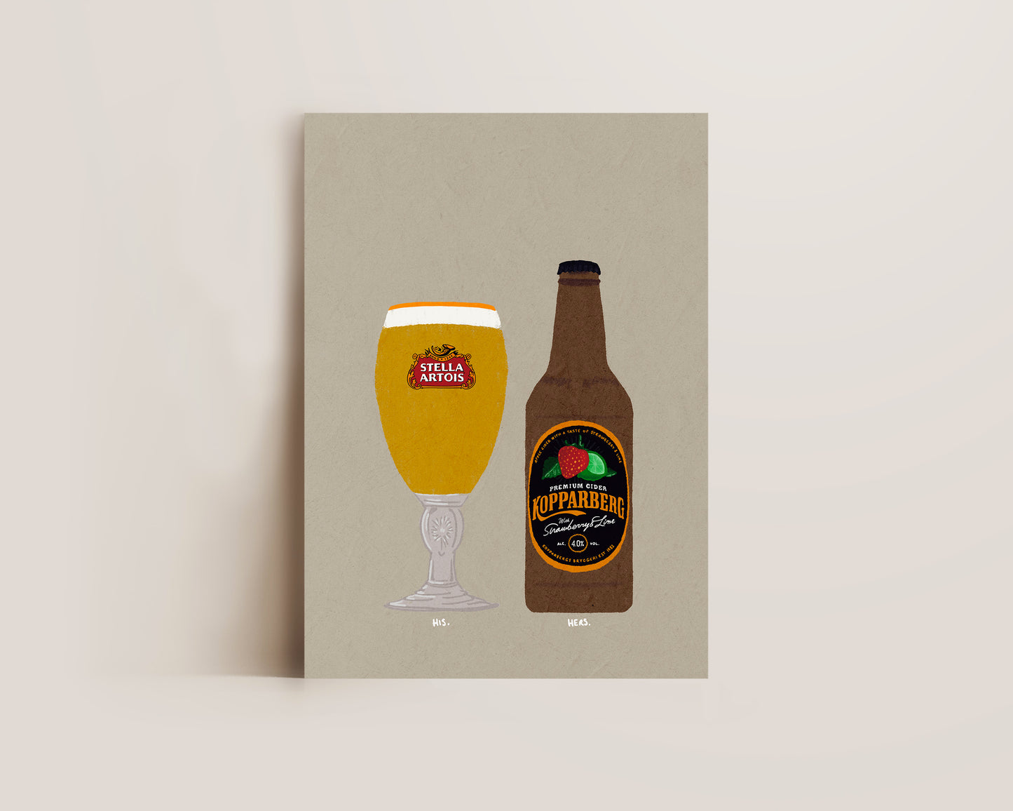 Stella & Strawberry Lime Kopparberg Print